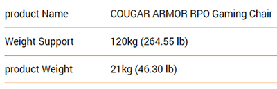 COUGAR Gaming Chair Armor PRO